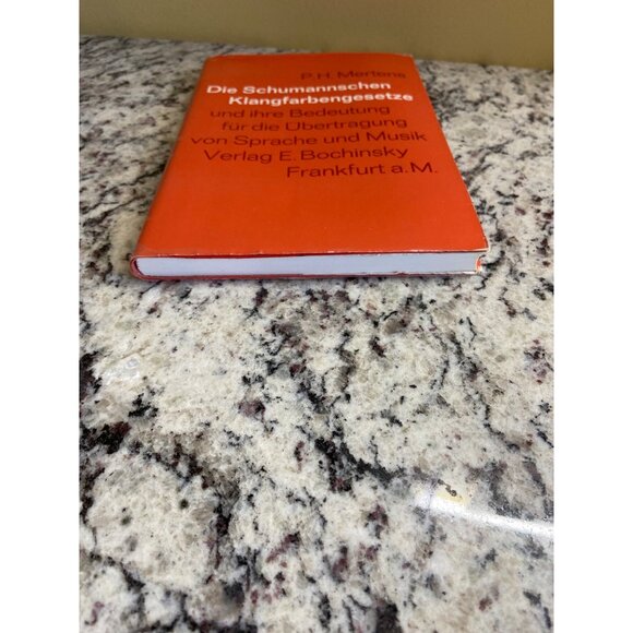 Die Schumannnschen Klangfarbengesetze  By P.H. Mertens Hardcover 1975 - Picture 5 of 7
